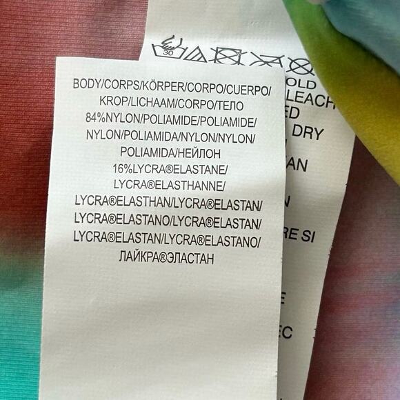 CITRUS Women’s Ruched Crew neck long sleeve‎ rash guard in tie dye multi-Size M - Picture 5 of 6